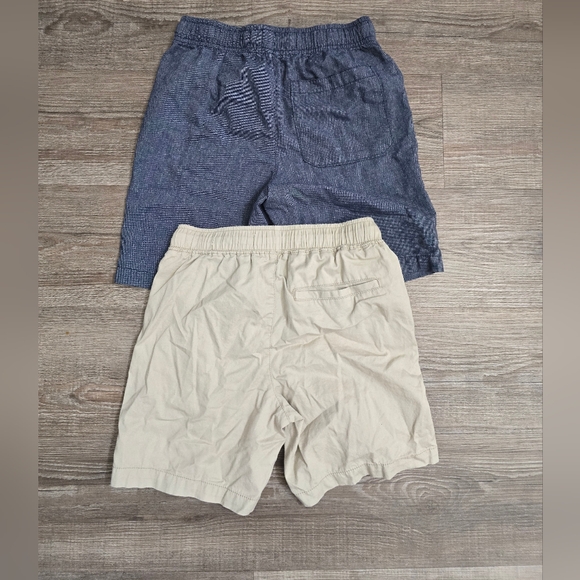 set of 2 Old navy pull on shorts blue and tan boys large 10/12 - Picture 2 of 3
